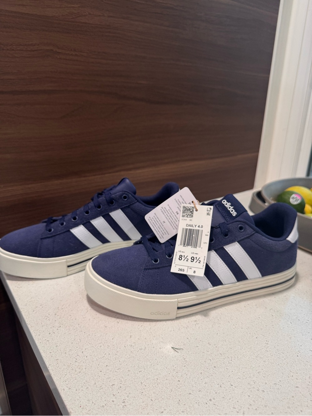 adidas Daily 4.0 Navy & White Low-Top Sneakers